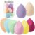 AUAUY 8 Pieces Make Up Sponge Set, Foundation Blending Beauty Sponge, Beauty Makeup Sponges Blender for Liquid, Foundation, Powder, Sun Protection and Cream with 1 Sponge Holder (Mixed 3 Styles)