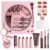 All in 1 Make-Up Sets, 9-Piece Make Up Set, Make-Up Gift Set for Women and Girls, Complete Starter Cosmetic Set, Lipstick, BB Cream, Setting Powder, Mascara, Eyeliner, Eyebrow Pencil