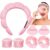 7 Stück Haarband Kosmetik FüR Frauen, Weich Handgelenk Waschband und Make Up Haarband Zur Gesichtsreinigung, Tuch-Haarband Für Gesichtswäsche, Make-Up-Entfernung, Spa, Yoga, Sport, Dusche (Rosa)