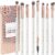 Augen Make Up Pinsel Set | 8-teiliges Pinselset mit Lidschattenpinsel, Concealer Schminkpinsel und Augenbrauen Pinsel für Professionelles Schminken in Rosegold, Lily England