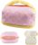 Kosmetiktasche, Schminktasche für Mädchen Kulturbeutel für Damen Portable Makeup Aesthetic Bag, Taschen Organizer für Handtasche für Reisen, Make-up Tasche (Rosa)
