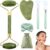 VEGCOO Gua Sha Massager Face Jade Roller Set, Gesichtsroller Beauty Massager Skincare, Natü Rliche Jaderolle, Gesichtsroller Gesichtsmassage FüR Anti-Aging-Falten, Reduces Eye Puffiness