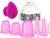 Silicone Cupping, 8-Piece Face Cupping Set for Face and Eye Cupping Massage, Face Cupping Set, Silicone Cup with Exfoliating Brush for Face, Neck, Skin (Small, Medium, Large, Pink)