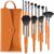 Pinselset Makeup,DUAIU Make Up Pinsel Set 12 Stück Professionelle,Schminkpinsel Set mit Tasche,Lidschattenpinsel,Lippenpinsel,Augenpinsel,Rougepinsel