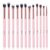 MSQ Eye Makeup Brush Set 12 Pieces Eye Brush Set Makeup for Blending Eyeshadow Powder Highlighter Concealer Eyeshadow Brush Pink