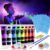 Lictin UV Bodypainting 8 Farben 6 Kinderschminke Glitzer Schminke Schwarzlicht Kinderschminke Set Schwarzlicht Schminke UV Farbe Schminke Fasching Karneval Schminke