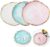3 Pieces Resin Nail Art Palette with Colour Mixing & Gold Edge – Gel Colour Display for Makeup Presentation (Nail Art)
