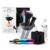 STYLPRO Rainbow Gift Set Kit: Electric Makeup Brush Cleaner and Dryer Machine with 8 Brush Collars, Automatic Rotating Brush Cleaner with Heat Resistant Bowl