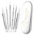 BESTOPE Mitesserentferner Komedonenquetscher Set Pinzetten Set mit Metall-Box Blackhead Remover aus Hochwertiger Edelstahl Akne Mitesser Entferner Extraktor Tools 6 Stücke