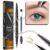 Augenbrauenstift, Augenbrauenstift Wasserfest, 2-in-1 Dual-Ended Microblading Augenbrauenstift, Wischfest Eyebrow Pencil Kann Leicht Natürliche Augenbrauenfarbe