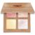 Highlighter Palette Makeup Puder Schminke – 4 Besondere Schimmer Farben Mit Spiegel – Für Helle & Dunkle Haut – Vegan, Tierversuchsfrei