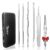 Mitesserentferner Pickel Ausdrücken Werkzeug Bonus Inkl. IZUKU Blackhead Remover aus Edelstahl 6 Stk. Comedone Extractor Akne Mitesser Pickel Entferner Komedonenquetscher Set für Alle Hauttypen