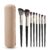 FERYES Großer Reise-Make-up-Pinselhalter mit 8-teiligem Make-up-Pinsel-Set, Make-up-Werkzeuge für Reisen