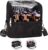 Cosmetic Bag, Relavel Make Up Brush Bag, Make Up Organiser, Multifunctional Cosmetic Brush Holder, Toiletry Bag with Carry Strap, Waterproof, for Women and Girls (L), B#-Black