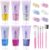Body Glitter Gel, 6 Stück Chunky Glitter Liquid Gel, Festival Glitzer Gesicht mit 5 Schminkpinsel, Mermaid Sequins Chunky Glitter, Körperglitzer für Make-up Haare Lippen Nagel Maskerade