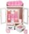 BRUBAKER Cosmetics – 10-teiliges Bade- und Pflege Set Geschenkset – Kirschblüten & Reismilch – Vegan – im Vintage Beauty-Schrank Weiß