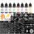 PFARRER ZYH2309001KIT Temporary Kit, 8 Bottles of Colour Temporary Ink, 105 Pieces Stencil Kit for Colour DIY Fake Tattoos (Black, Red, Green, Blue, Yellow, Purple, Brown, Orange)
