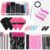 Audab Einweg-Make-up-Applikator-Set mit Make-up-Puff, Make-up-Palette, Make-up-Künstlerzubehör, Mascara-Zauberstäbe, Lippenpinsel, Haarspangen, Puderquasten für Gesicht mit Aufbewahrungsbox
