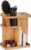 Relaxdays Bamboo Make-Up Organiser, Rotating Cosmetic Organiser for Bathroom & Dressing Table, HBT 31 x 25.5 x 18 cm, Natural, 18 x 25.5 x 31 cm