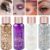 Mesybveo 4 Stück Body Glitter Gel, Mermaid Pailletten Chunky Glitter Liquid Gel, Body Glitzer Flüssiger Lidschatten, Festival Glitzer Gesicht körper, körperglitzer für Haare, Lippen, Gesicht