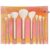 REAL TECHNIQUES The Wanderer Make Up Brush Kit, Premium and Professional 8 Midi Size Brush Set with Bag, Soft Bristles, Foundations, Powders, and Concealers, Gold