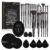 MAANGE 30-Piece Makeup Brush Set for Foundation, Powder, Concealers, Blush and Eyeshadow, Black Make-Up Brush Set, Contains 5 Products