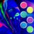 Beteligir 6 Colours Water Activated Eyeliner Palette Liquid Eyeliner Colourful Set, Neon Face Paint UV Glow Body Paint, Water Based Eye Gel Set – Masquerade Face and Body Makeup (01)