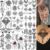 Black Temporary Tattoos, 28 Sheets, for Women, Girls, Wedding, Brides, Tribal, Waterproof, Fake Tattoos, Temporary, Tattoo Stickers, Neck, Chest, Arm, Butterfly, Moon, Elephants, Lotus Flowers